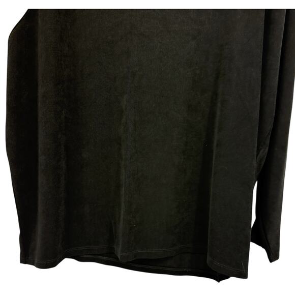 Chicos Travelers 3 Two-Tone Top XL Black Red Roundneck Artsy Boxy Lagenlook - Picture 3 of 9